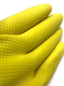 Перчатки хозяйственные, жёлтые, размер S,M,L,XL- 12 пар.