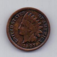 1 цент 1907 года США