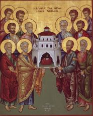 Собор 12-ти апостолов икона (рукописная)