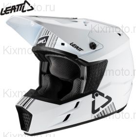 Шлем Leatt GPX 3.5 V20.1, Бело-черный