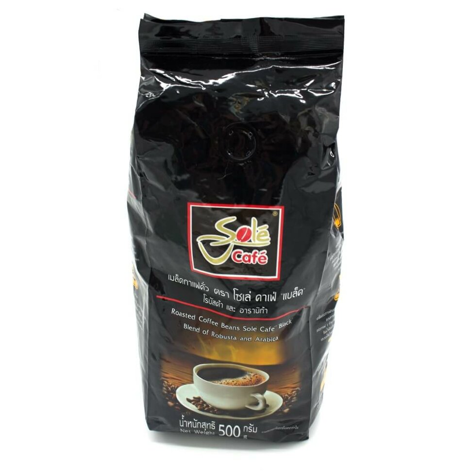 Тайский кофе зерновой Sole Cafe Black 500 гр