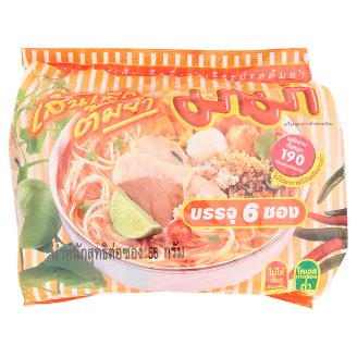 Суп-лапша со вкусом Том Ям с креветками в брикете Mama 6 шт по 55 гр