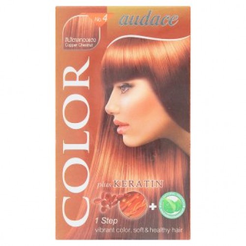 Стойкая краска для волос с кератином тон Медь Audace Color 1 уп
