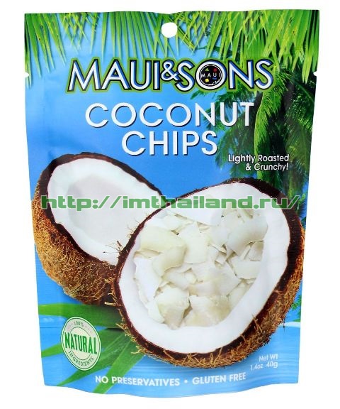 Coconut Chips - кокосовые чипсы из Тайланда 40 гр