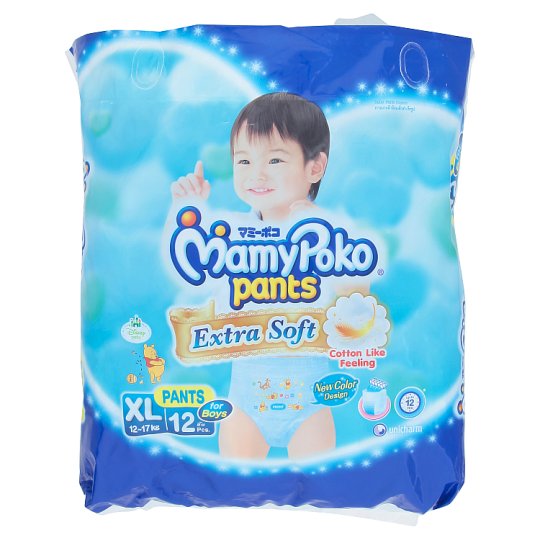 Детские подгузники-трусики для мальчиков XL MamyPoko Pants 12 шт