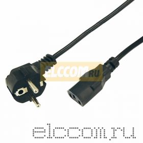 Сетевой шнур Евро 0.75 мм2 1.8м (PE) (кабель питания с заземлением) REXANT