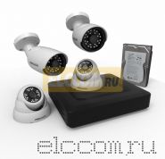 Комплект видеонаблюдения на 2 внутренние и 2 наружные камеры AHD-M (с HDD-1Tб) ProConnect