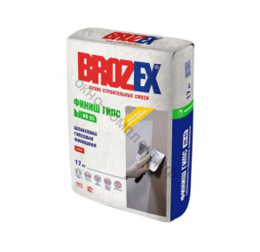 Brozex WR 65 Финиш Гипс смесь для стен и потолков в сухих помещениях, 17 кг, шт код:011952
