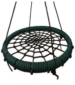 Подвесные качели "гнездо" диаметром 100 см KIDGARDEN зеленый