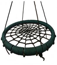 Подвесные качели "гнездо" диаметром 115 см KIDGARDEN зеленый