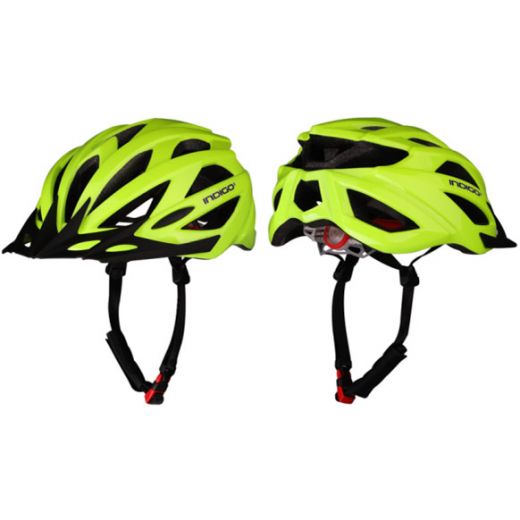 Шлем велосипедный взрослый INDIGO IN069 55-61см салатовый