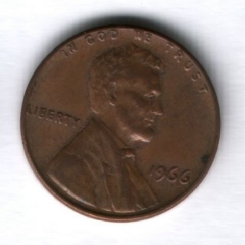 1 цент 1966 года США