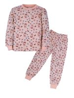 Пижама теплая бежевая с начесом для детей