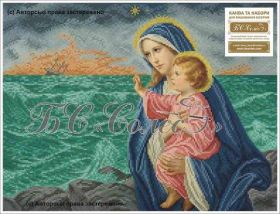 БС Солес БІМ Богородица с Иисусом Морская схема для вышивки бисером купить оптом в магазине Золотая Игла