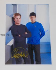 Автографы: Крис Пайн, Закари Куинто. Star Trek / Звездный путь