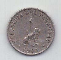 20 сентаво 1900 года AUNC Парагвай
