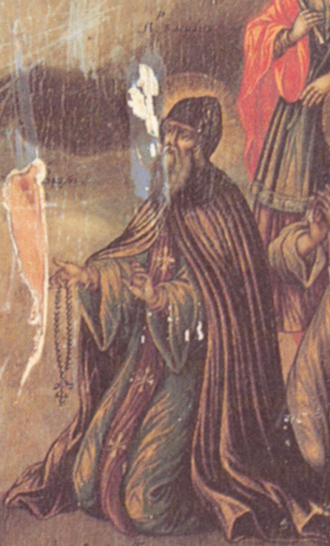 Икона Вассиан Тиксненский преподобный (рукописная)