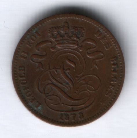 1 сантим 1873 года Бельгия
