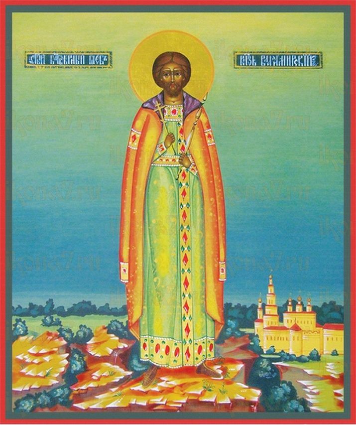 Икона Глеб Владимирский Благоверный князь (рукописная)