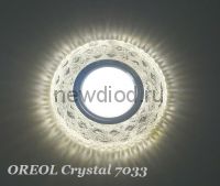 Точечный Светильник OREOL Crystal 7033 95/60mm Под Лампу MR16 Белый