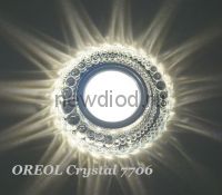 Точечный Светильник OREOL Crystal 7706 100/60mm Под Лампу MR16 Белый