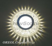 Точечный Светильник OREOL Crystal 7731 95/60mm Под Лампу MR16 Белый