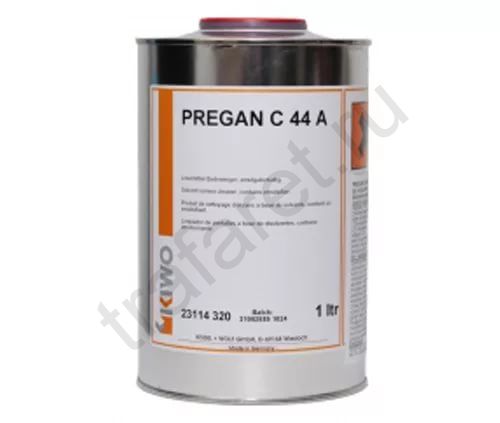 PREGAN С 44 A  Очиститель для удаления остатков краски после снятия эмульсии. Растворяет эмульсионный слой. Упаковка 1 литр
