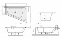 Акриловая ванна Villeroy&Boch Loop&Friends 175x135 схема 2