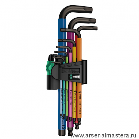 Набор Г-образных ключей метрических WERA 950 SPKL/9 SM N Multicolour BlackLaser 022089
