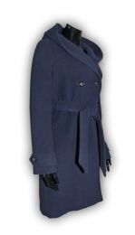 Женское Пальто NAF NAF UHNH49D BLUE-OBSCUR, ткань тёмно-синяя, вид 2