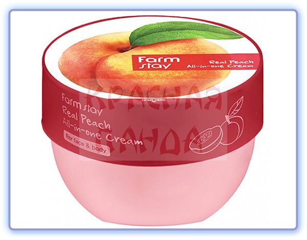 Крем для лица и тела с экстрактом персика FarmStay Real Peach All-in-one Cream
