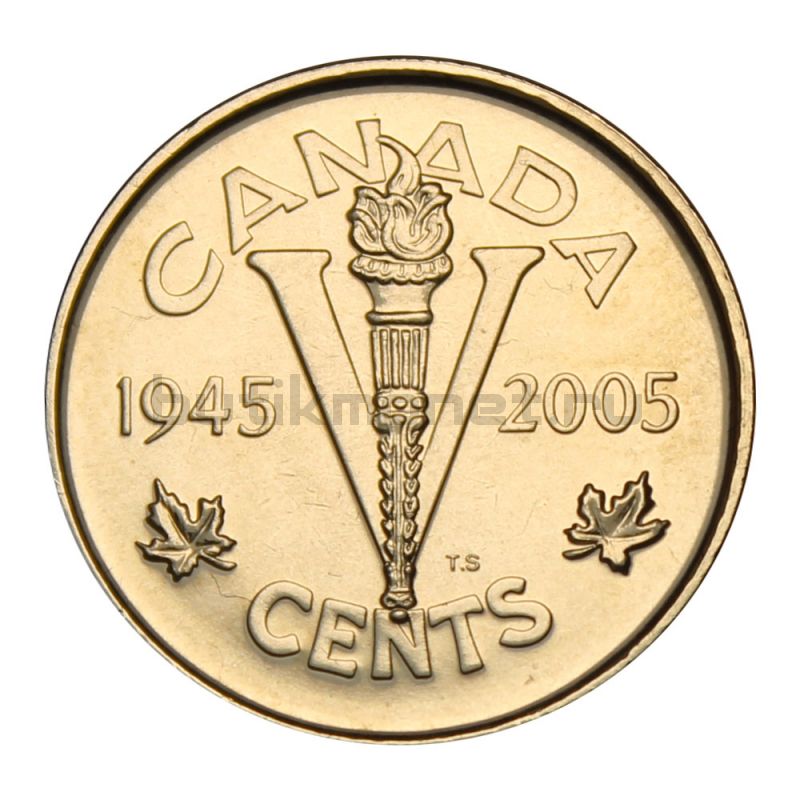 5 центов 2005 Канада 60 лет победе во Второй Мировой войне