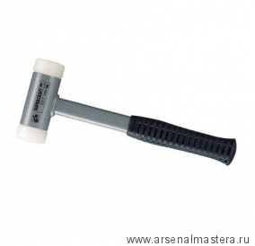 Безоткатный щадящий молоток 345 (киянка) с заменяемыми головками из нейлона, резиновая ручка на стальной рукоятке 550 г PICARD PI-003450035