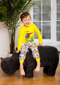 Пижама из трикотажного хлопка для мальчика