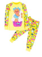 Пижама для девочки из хлопкового трикотажа