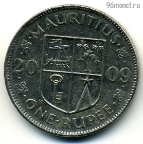 Маврикий 1 рупия 2009 немагнит