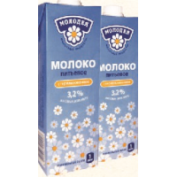Молоко "Молодея" 3,2% 1 л