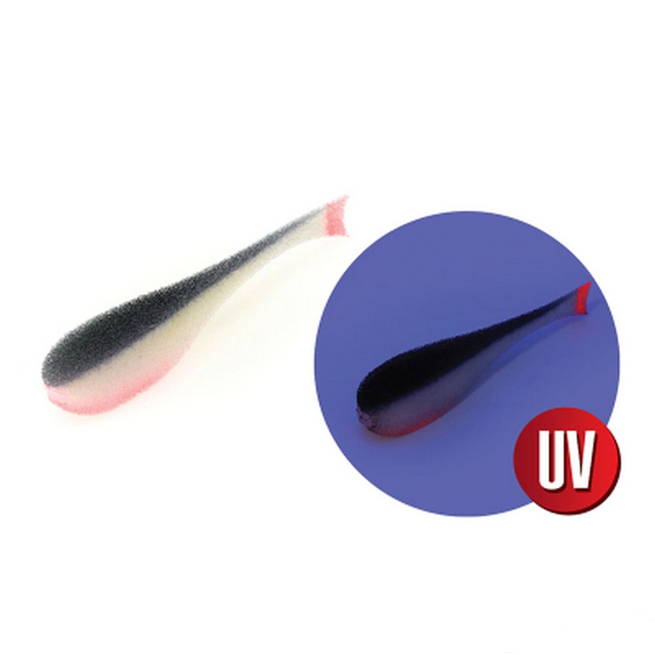 Поролоновая рыбка цвет 18 UV, уп.(5шт.) с силиконовой вставкой