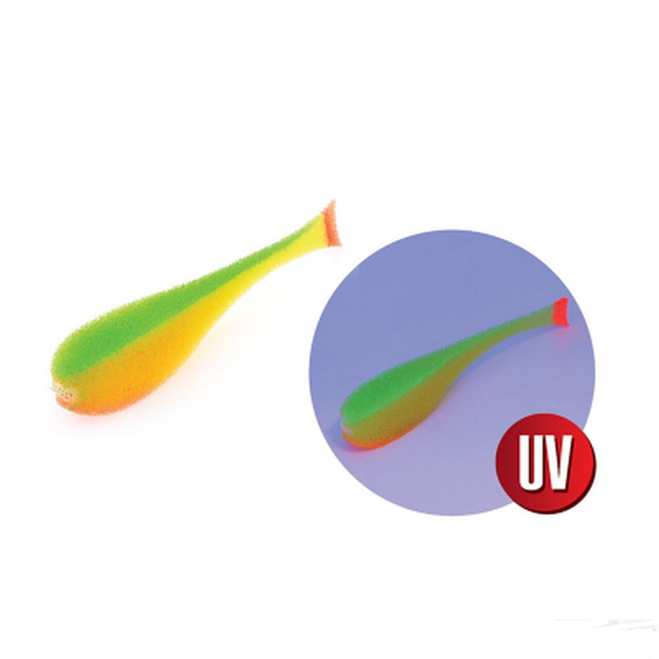 Поролоновая рыбка цвет 21 UV, уп.(5шт.) с силиконовой вставкой