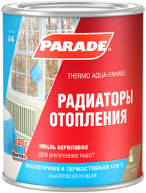 Эмаль Акриловая для Радиаторов Отопления Parade A4 120С 0.9л Супербелая / Параде А4
