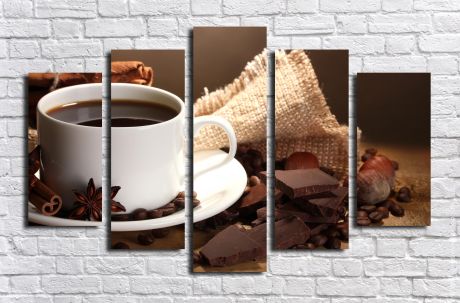 Модульная картина Кофе и шоколад