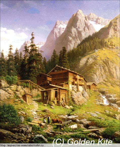 1872 An Alpine Mill House