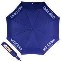 Зонт складной Moschino 8021-OCF New Metal Logo Bue