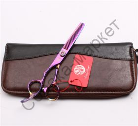 Ножницы филировочные 6 дюймов Purple Dragon серия Шайн