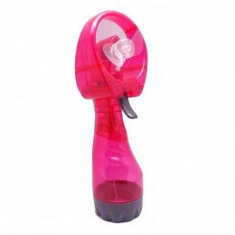 Портативный ручной вентилятор с пульверизатором Water Spray Fan, цвет малиновый, вид 1
