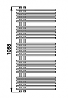 Настенный водный полотенцесушитель для ванной Zehnder Yucca Star лесенка YASC-120-050 50x108,8 см схема 2