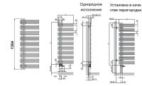 Zehnder Asymmetric полотенцесушитель лесенка YAE 50-130 47,8x130,4 см схема 2