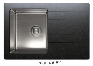 Кухонная мойка комбинированная TOLERO TWIST (кварц и нержавейка) TTS-760 (черный)