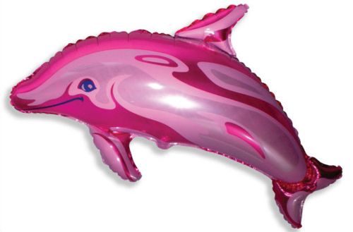 Шар ФИГУРА/36" Дельфин розовый 90 см