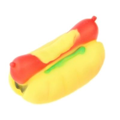 Виниловая игрушка-пищалка для собак Хот-Дог, 10 см